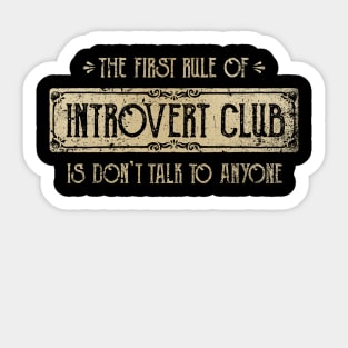 Introvert Club Sticker